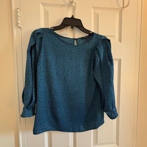 Banana Republic Blue Patterned Women's Top